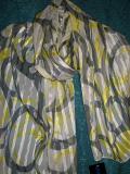 Yellow Gray Georgette Printed Dupatta Scarf Stole #4285