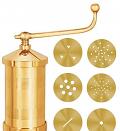 Brass Sev Sancha (Muruku / Noodle / Pasta Maker) w/ 6 Jali Disc 6.5" Brass Sev Sancha (Muruku / Noodle / Pasta Maker) w/ 6 Jali Disc 6.5"