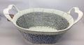 Multipurpose Oval Wicker Basket w/ Silver Weaving 3 pcs Multipurpose Oval Wicker Basket w/ Silver Weaving 3 pcs