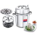 PRESTIGE Stainless Steel Classic Idli Cooker - 5 Idli Plates + 1 Mini Idli