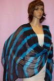 Blue Firozi Georgette Tie Dye Dupatta Chunni #444