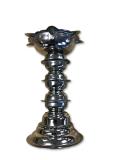 5" Tall Traditional Stainless Steel Diya for Pooja