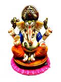Decorated Ganesh Idol 8" Tall x 6" Wide