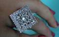 Finger Ring, Large Stylish Indian Rings w/ Crystal Stone Work