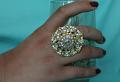 Finger Rings, Golden Kundan Stone Work Indian Fashion Ring
