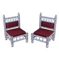 Sankheda Low Chair Set (2 Pcs)  Copper Black 