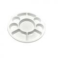 Plastic Plate 9 Compartment Disposable Thali (50 Pieces)