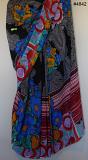 Colorful Multi Color Printed Georgette Cocktail Sari