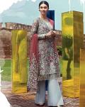 Baby Blue Designer Palazzo Salwar Kameez Anarkali Suit (Unstitched) Baby Blue Designer Palazzo Salwar Kameez Anarkali Suit (Unstitched)