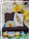 Lumba Bhaiya Bhabhi Kundan Rakhi Set w/ Roli,Chaval,Chocolate & Card