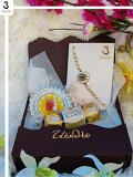 Kundan Rakhi Gift set W/ Roli, Chaval, Card, Chocolates & Love Kundan Rakhi Gift set W/ Roli, Chaval, Card, Chocolates & Love