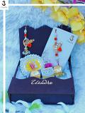 Beautiful Bhaiya Bhabhi Rakhi Set w/ Roli,Chaval,Chocolate & Card