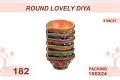 Round Lovely Diya 6pc 3inch #182