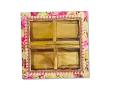 Empty DryFruit Boxes in Square Shape - 4 Compartment (400Gms) - 10 x10"