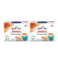 QuikTea Unsweetened Masala Chai Tea Latte - 20 Count (2 Boxes of 10 Each)