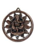 Black Metal Antique Wall Hanging Decor of Ganeshji - 9" Height