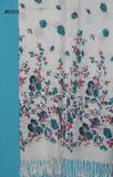 Shawl 5332 Ivory Green Pashmina Angora Kashmiri Winter Shawl Wrap Shieno
