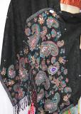 Pashmina Shawl, Angora Kashmiri Winter Wear Black Shawl Wrap Stole #5367