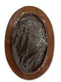 Sizzler Plate/Tray with Wooden Base in Oval Shape - 11.5 x 8"