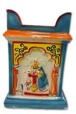 Tulsi Big Sqaure Planters Pot - Multicolour - 16" Height