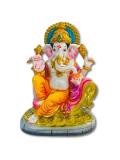 Beautiful n Colorful Fiber Ganesh Statue - 11" # 3