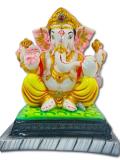 Beautiful n Colorful Fiber Ganesh Statue - 13.5" # 14