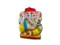 Beautiful n Colorful Fiber Very Small Ganesh Statue - 2" # 1