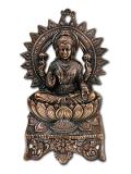Black Metal Antique Wall Hanging Decor of Goddess Laxmi Mata - 17"