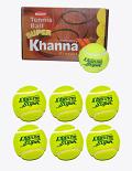 Khanna Hard Tennis Cricket Balls - 6 Balls