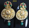 Golded Kundan Work Indian Style Earrings