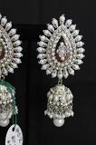 Stylish & Traditional Silver Jhumki Indian Jewelry Earrings