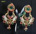 Colorful Earrings, Classic Style Golden Indian Jewelry