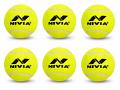Nivia Heavy Cricket Tennis Balls - Box of 6 Yellow Balls