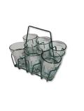 Urban platter cutting chai glasses with stand 