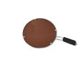 Natural Clay Tava w/ Handle for Authentic Roti / Chapati - 9.25" Diameter