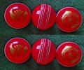 SNICK Synthetic Cricket ball PVC RED INDOOR - Box of 6