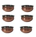 6Pcs - Copper Stainless Steel Handi Serving Dish with Lid (Plain) - 3 Sizes 6Pcs - Copper Stainless Steel Handi Serving Dish with Lid (Plain) - 3 Sizes