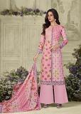 Pink Floral Print Indian Pakistani Palazzo Suit Unstitched 1005 Pink Floral Print Indian Pakistani Palazzo Suit Unstitched 1005