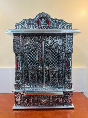 Traditional Aluminium Oxidised Plated Temple W/ Door - 22.5" Traditional Aluminium Oxidised Plated Temple W/ Door - 22.5"