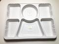 Biodegradable Disposable Large 6 compartment Meal Tray/Thali/Plates - 40 PACK
