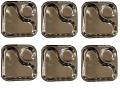 6 Pcs Stainless Steel Appetizer Snack Thali Plate w/ 2 Compartments 6 Pcs Stainless Steel Appetizer Snack Thali Plate w/ 2 Compartments