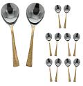 12 Pcs Copper Steel hammered serving spoon for Restaurant & Home 12 Pcs Copper Steel hammered serving spoon for Restaurant & Home