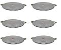 6 Pcs - Stainless Steel Tawa for Serving Ware (Plain) - 2 Sizes