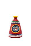Bright Hand Painted Warli Earthen Vase 5"