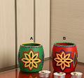 Terracotta Earthen Hand-Painted T Light Holder