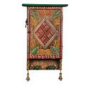 Ethnic Wood Hand Painted Key Box Wall Decor - 13" X 8" Ethnic Wood Hand Painted Key Box Wall Decor - 13" X 8"