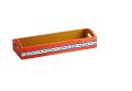 Trendy Wood Tray With Warli Painting in Orange