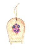 Handcrafted Cute Terracotta Ganesha Bamboo Wall Hangings Pink