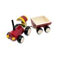 Handcrafted Wooden Channapatna Tractor Toy in Marron