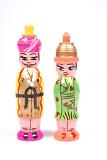 Handcrafted Channapatna Royal Raja Rani Showpiece - 6" (2 Pcs) Handcrafted Channapatna Royal Raja Rani Showpiece - 6" (2 Pcs)